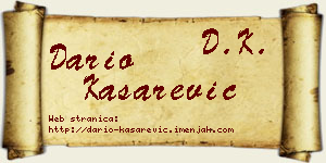 Dario Kašarević vizit kartica
